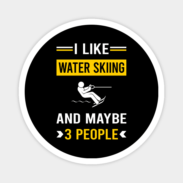 3 People Water Skiing Waterskiing Waterski Magnet by Good Day